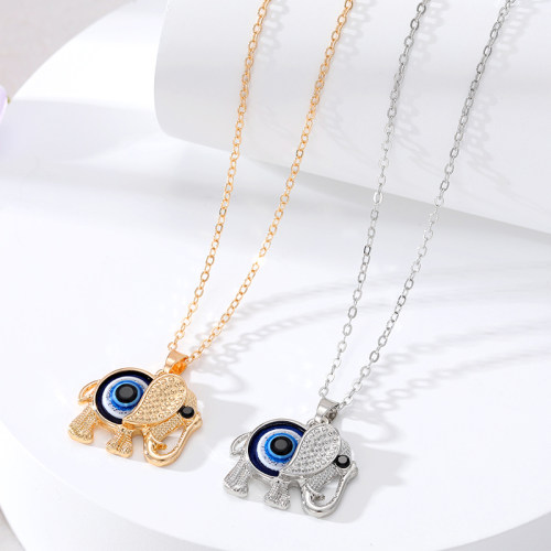 1pc Elephant Turkey Evil Eye Necklace Women Men Trendy