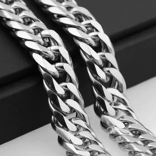 Miami Cuban Chains For Men Hip Hop Jewelry Wholesale Silver