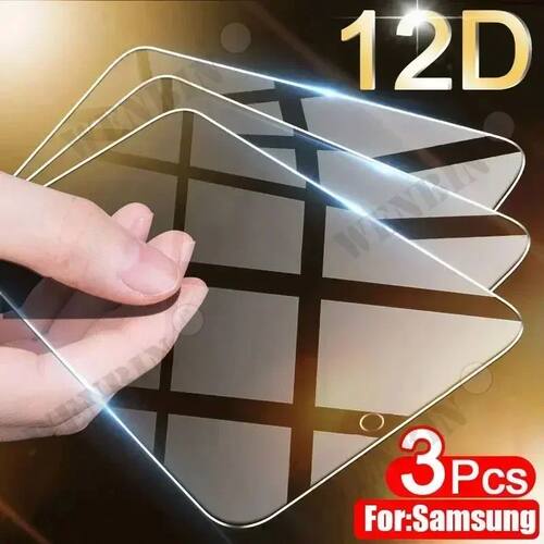 3 Pcs Tempered Glass For Samsung S25 S24 S23 S22 Ultra Plus