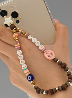 Bohemian Beads Phone charm chain Wrist Strap phone Lanyard