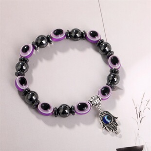 10mm Blue Evil Eye Bracelet For Woman Men Lucky Turkish