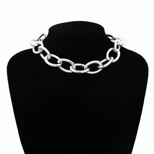 Chain On The Neck Thick Massive Choker Grunge  Chokers Goth