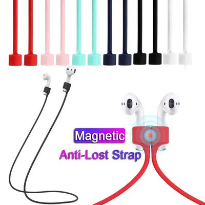 Soft Silicone Anti Lost Magnetic Rope Earphones for Apple