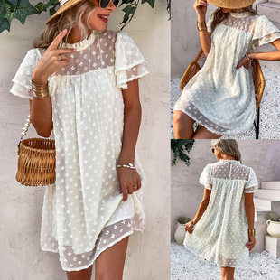 jacquard dress sexy straight skirt提花连衣裙性感直筒裙女短袖