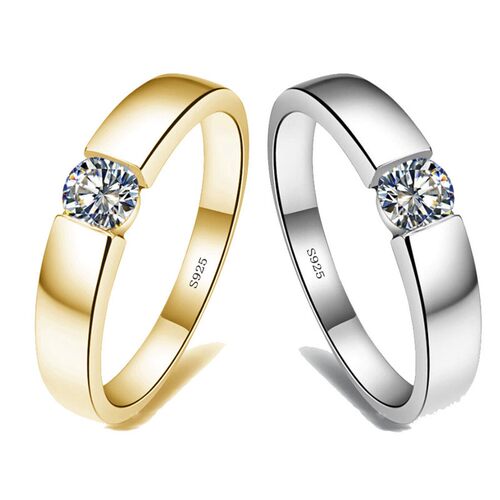 Choucong Solitaire Lovers Promise Ring 925 sterling Silver