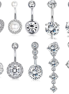 10 Styles Sexy Dangling Navel Belly Button Ring Oreja 14G