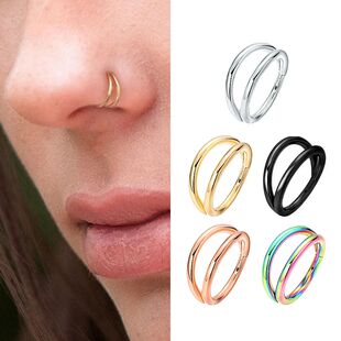 Nose Rings Hoops Double Septum Rings Cartilage Hoop Earring
