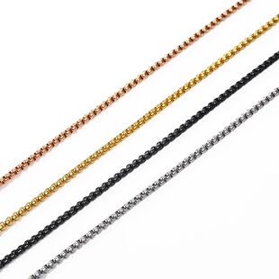 2MM 2.5MM 3MM Box Chains Stainless Steel Necklaces DIY Long