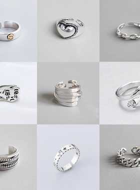 XIYANIKE Silver Color  Vintage Smile Cry Face Heart