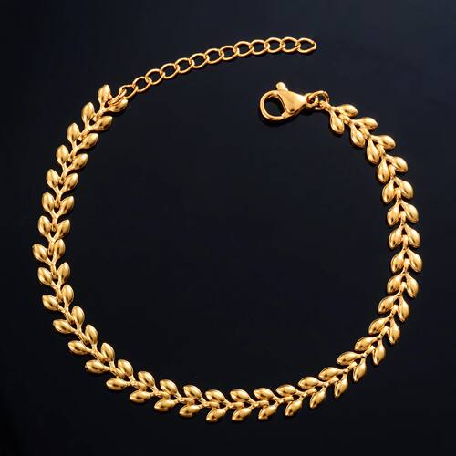 Bracelet Stainless Steel for Women Wheat Link Hand Chain