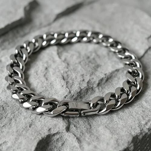 10MM Width Stainless Steel Cuban Chain Bracelets for Men,