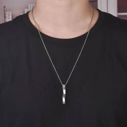 Hot Classic Rectangle Pendant Necklace For Men