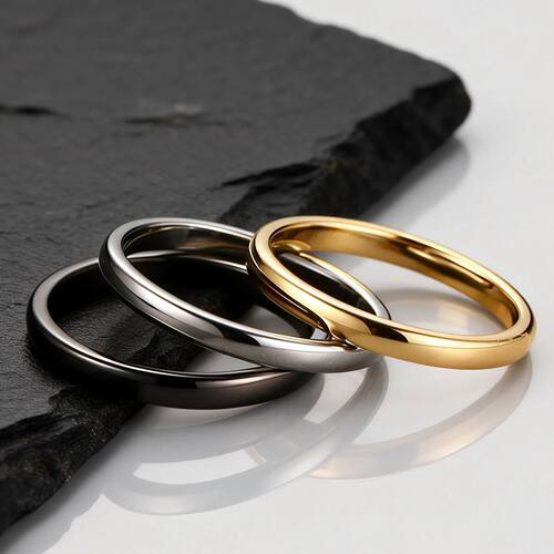 2mm Simple Tungsten Carbide Ring for Men Women,Scratch