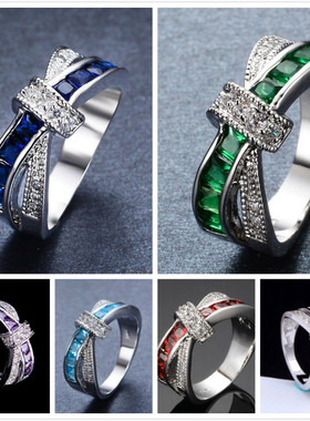 New 925 Sterling Silver noble diamond rings For Women