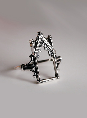 2024 Fashion Trend Jewelry Ring Gothic Queen Castle Ring