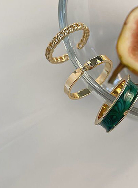 2021 New Gothic Style Three Piece Opening Rings for Woman