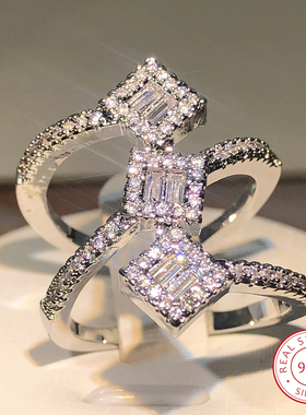 925 Silver Luxury Cubic Zirconia Rings for Women Bridal