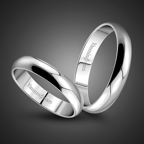 Simple Marriage Engagement Ring 100% 925 Sterling Silver