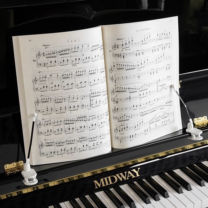 钢琴压谱器 压谱夾 乐谱固定夾 曲谱固定器 压谱带 曲谱夾 乐谱夾