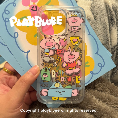 PlayBluee 原创猪猪生活日记日常磨砂手机壳适用于苹果17华为磁吸