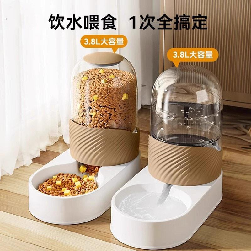 狗狗大容量自动喂食器饮水器宠物狗碗猫碗法斗柯基柴犬泰迪西高地