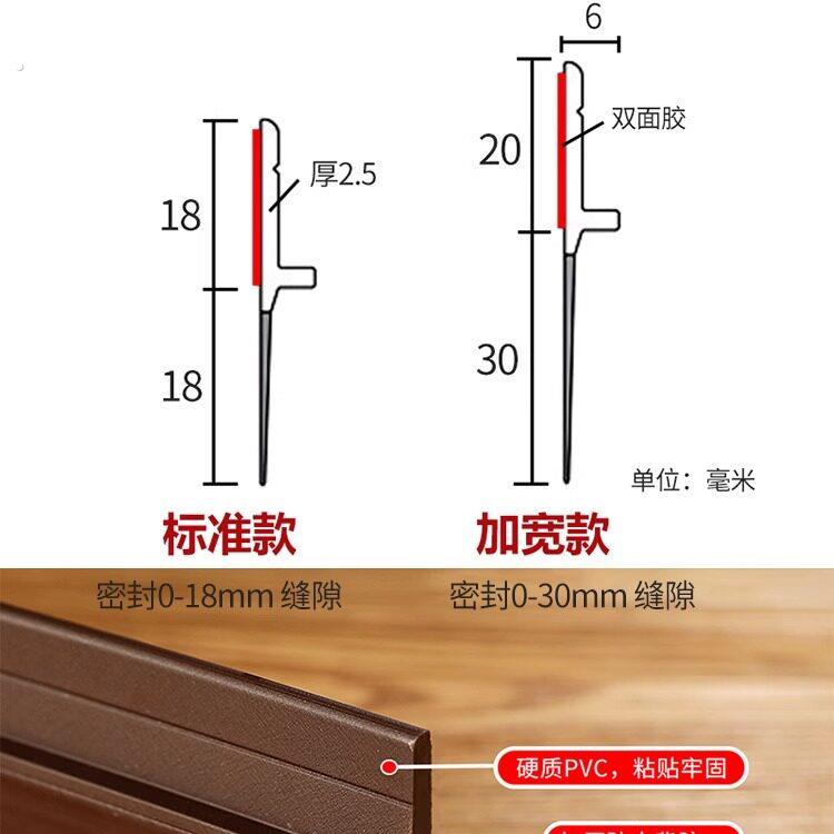门缝门底密封条挡老鼠隔音条木门防盗门窗密封条玻璃门防风门挡条