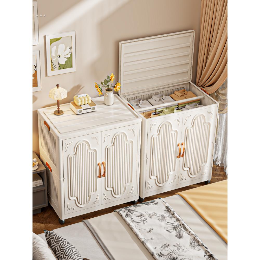 加厚简易衣柜出租房家用卧室小户型塑料衣橱可折叠儿童衣服整理柜