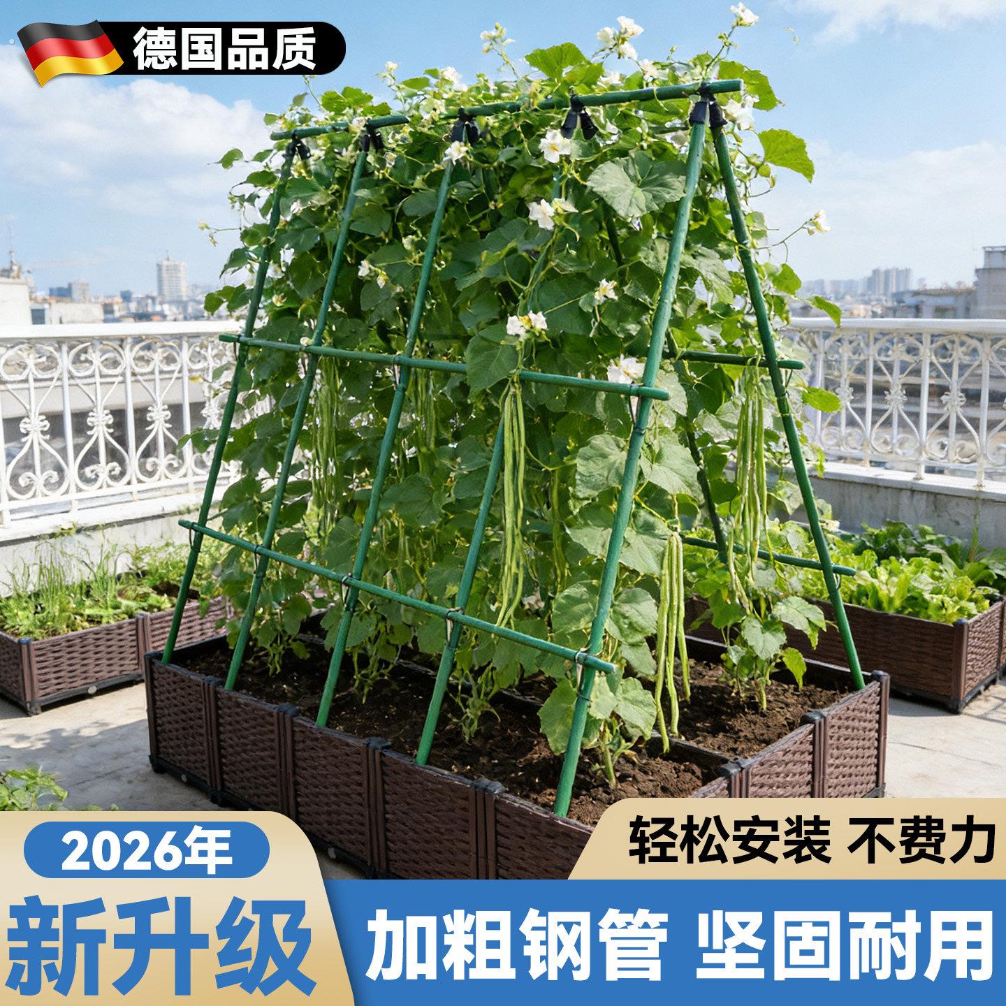 豆角架黄瓜爬藤架楼顶种菜架子丝瓜蔬菜搭棚支架葡萄架子庭院户外