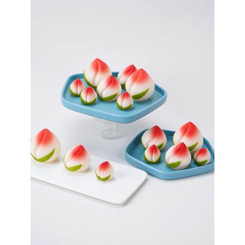 可可脂替代品巧克力生日桃子蛋糕装饰可食用立体桃子烘焙生日成品