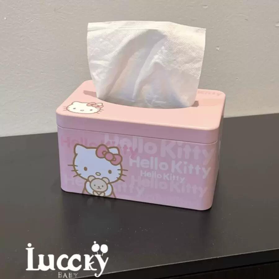可爱粉色纸巾铁盒卫生纸盒客厅高颜值少女心宿舍桌面纸盒