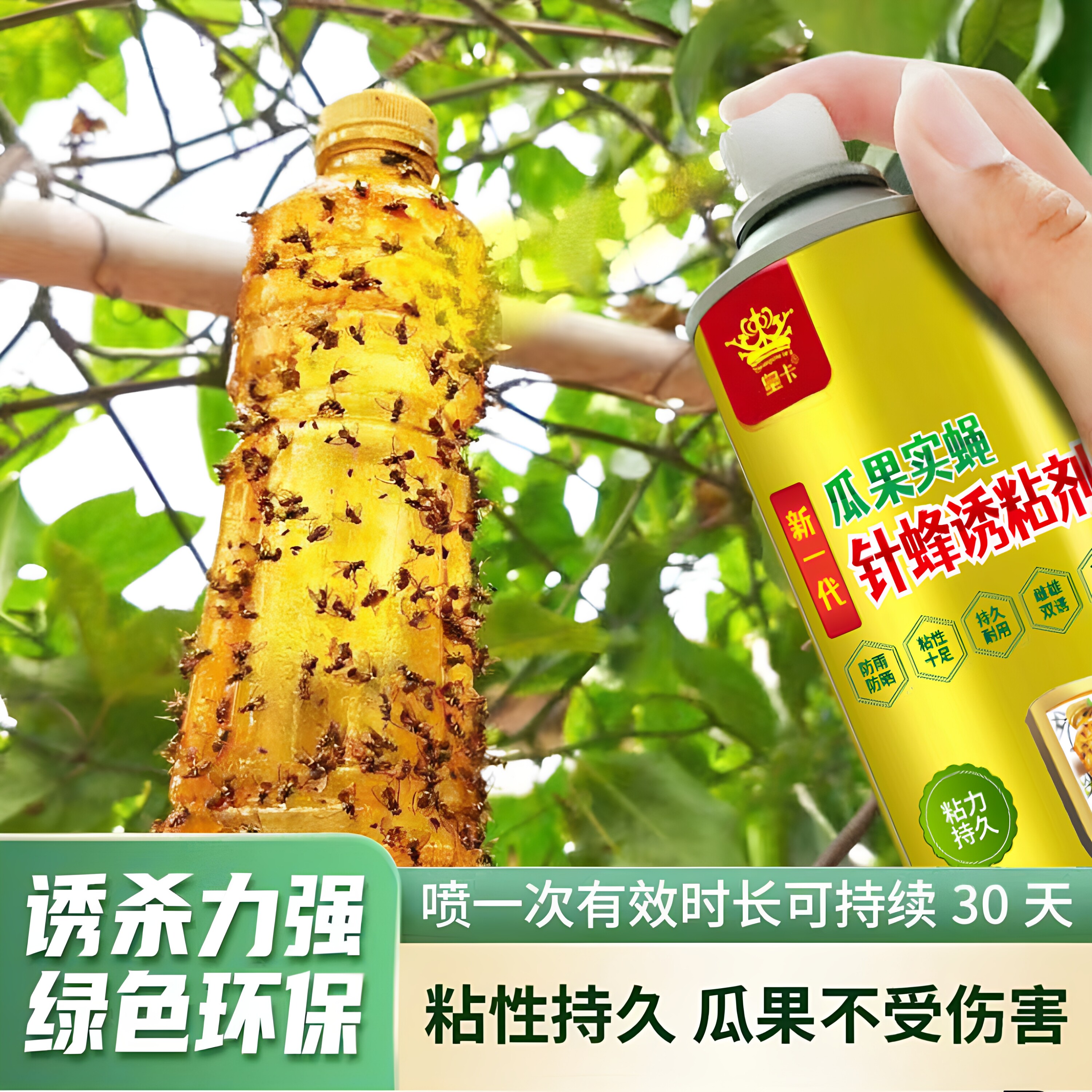 皇卡瓜果实蝇针蜂诱粘剂昆虫诱捕剂果蝇针蜂药引诱剂果蝇诱捕器