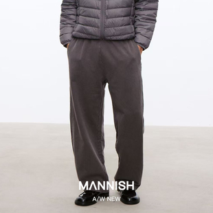 长裤 Mannish25秋冬新款 牛仔裤 男裤 毛圈做旧水洗宽松休闲baggy卫裤