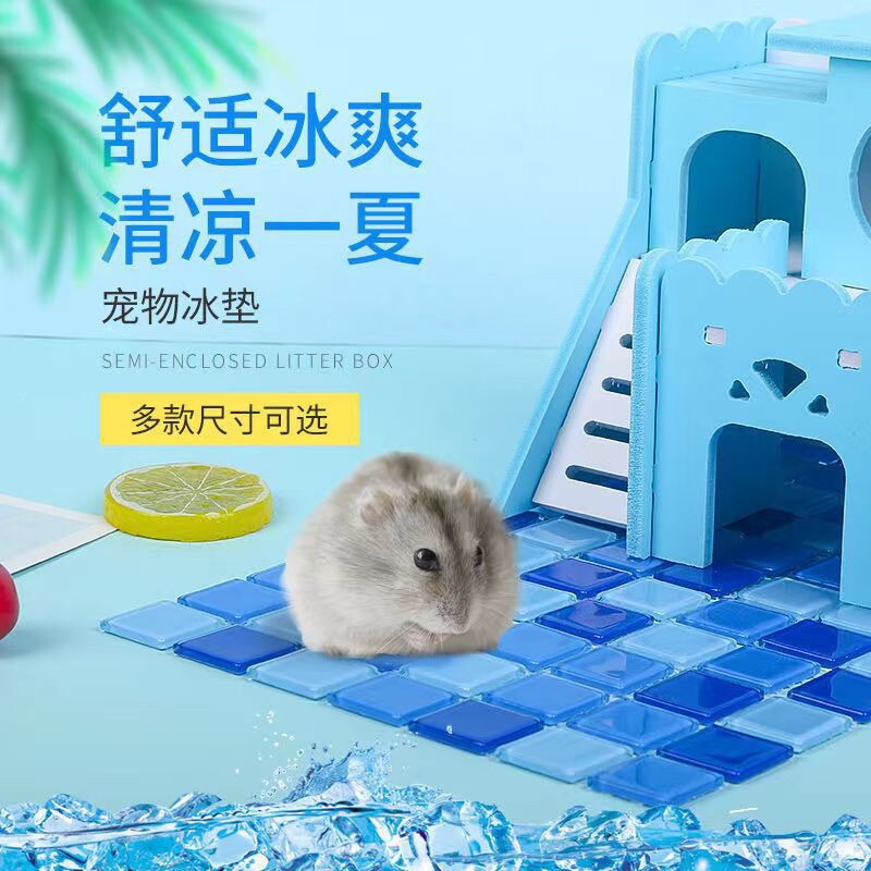 仓鼠冰垫夏天降温板散热用品宠物屋金丝熊龙猫凉席垫消暑神器冰窝