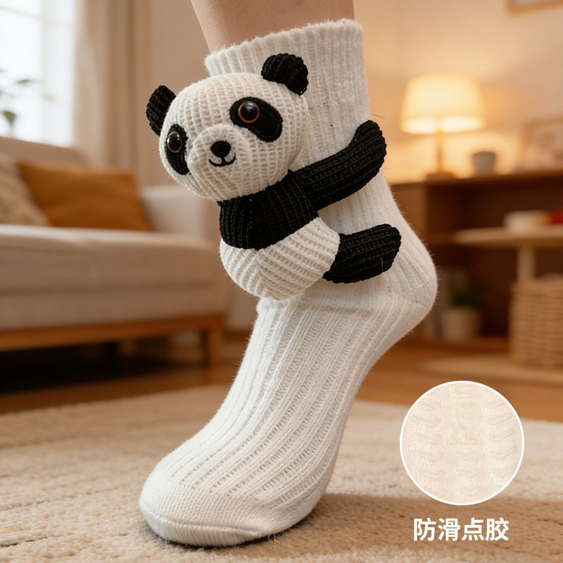 针织地板袜卡通可爱圣诞袜子