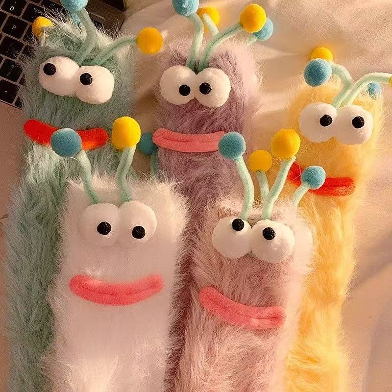 加厚保暖地板睡眠可爱玩偶中筒袜