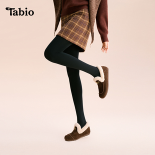 Tabio加绒黑色连裤 袜高级感150D 袜女舒适保暖百搭打底袜女打底裤
