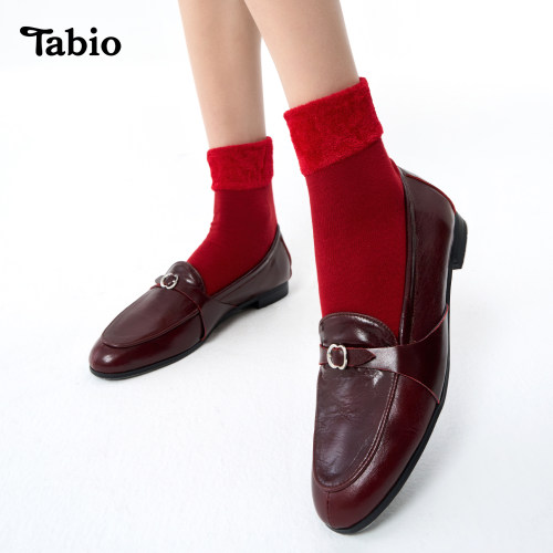 Tabio袜子女春秋高弹透气女袜舒适百搭中筒袜日系ins时尚潮流个性
