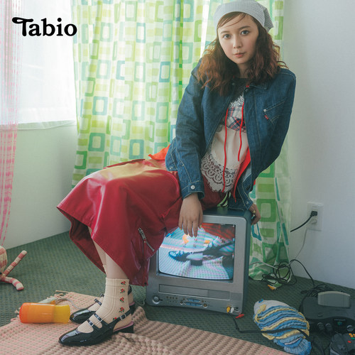 【明星同款】Tabio可爱花朵袜子女夏季百搭森系女袜日系中筒袜潮