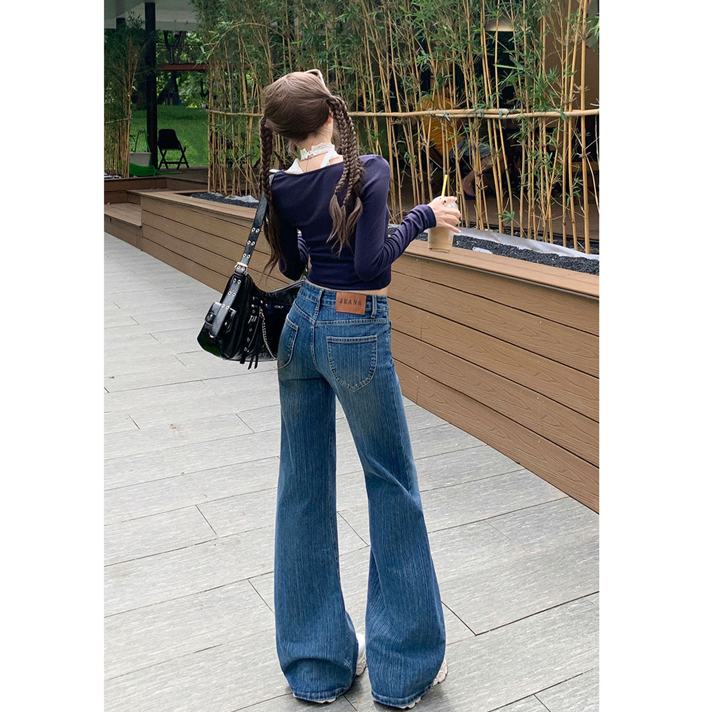 今年流行超火裤子复古低腰弹力蓝色牛仔裤女2026春季显瘦微喇叭裤,女装/女士精品,牛仔裤,淘宝优惠券,粉丝福利购,淘宝优惠卷