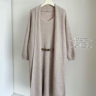 打底针织连衣裙秋冬穿搭一整套装 外套 毛衣开衫 贵气高级时髦长袖