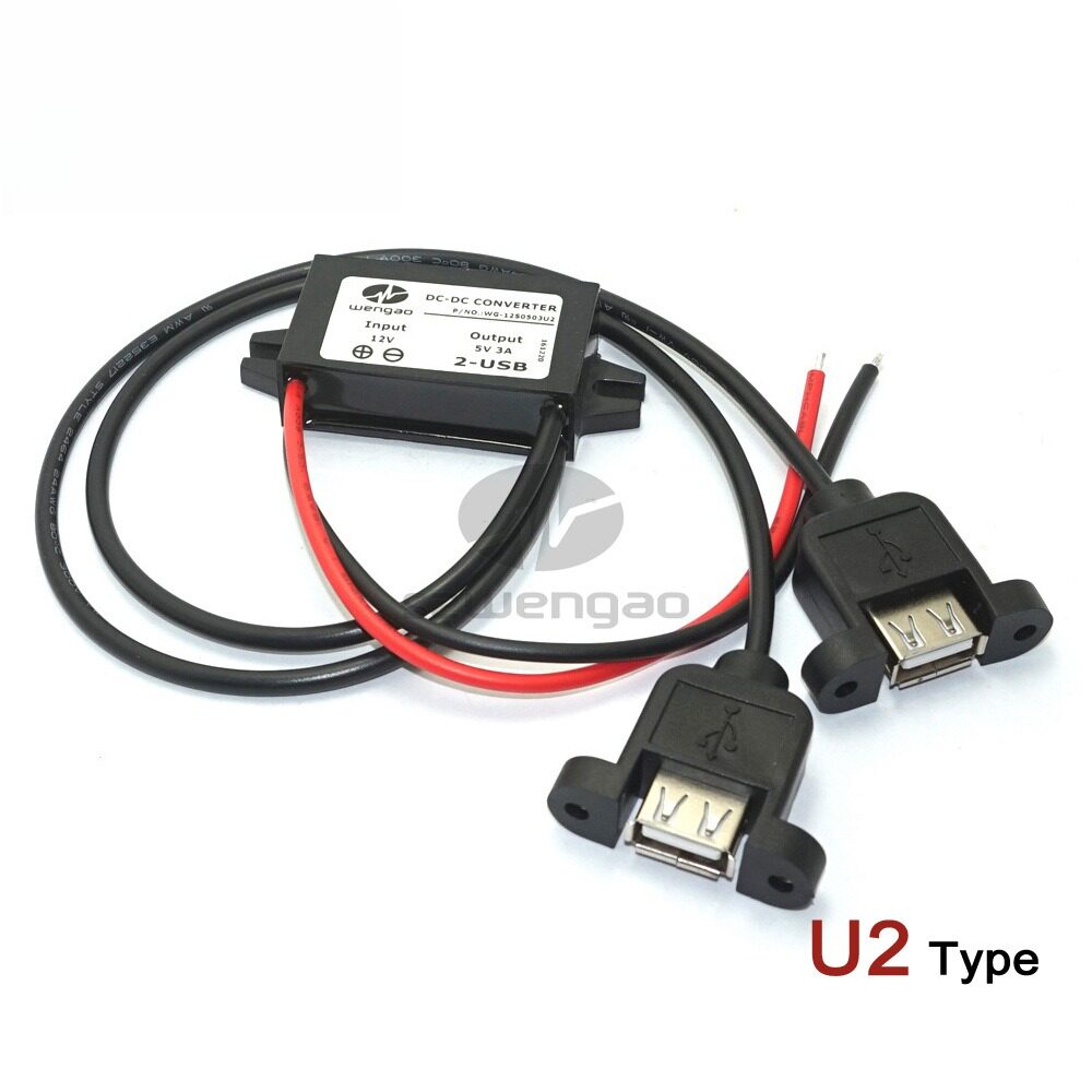 12V转5V 3A电源USB模块 12V变5V DC-DC车载改装电源转换器充电器