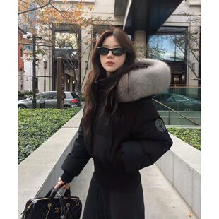冬季新款加绒加厚羽绒棉服女短款连帽超大毛领时尚收腰显瘦外套女