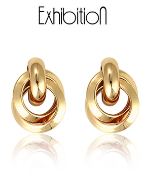 EXHIBITION 欧美法式高级感设计气质简约耳钉耳环小众冷淡风女