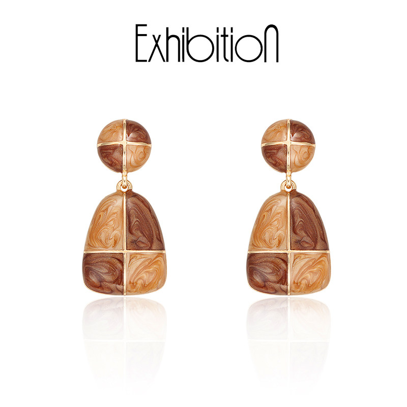 EXHIBITION览物馆韩国气质网红耳环女复古高级感耳钉小众银针耳饰,饰品/流行首饰/时尚饰品新,耳环,淘宝优惠券,粉丝福利购,淘宝优惠卷