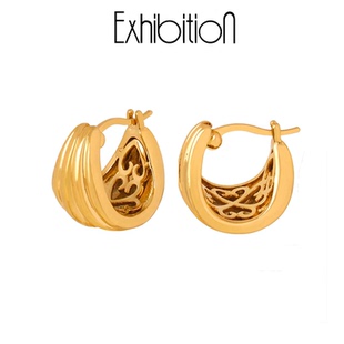 Exhibition/览物馆欧美复古耳环女不褪色耳圈显脸小耳饰通勤百搭