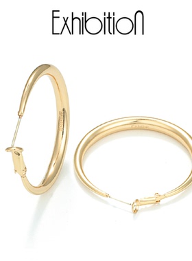 Exhibition/览物馆圈圈耳环女气质素圈耳坠高级感耳饰无耳洞耳夹