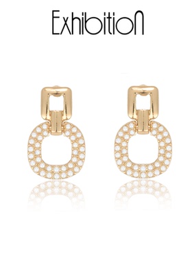 Exhibition/览物馆欧美简约耳环女不规则耳圈显脸小耳饰通勤百搭