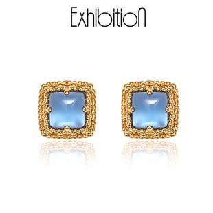 Exhibition 览物馆高级感琉璃耳环气质中古vintage复古耳夹耳饰女