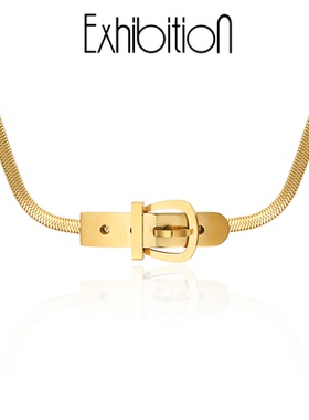 Exhibition/览物馆小众个性冷淡风不褪色项链女欧美蛇骨链锁骨链