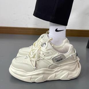 男鞋厚底增高溶解鞋子夏季2025新款情侣老爹鞋潮流百搭运动鞋